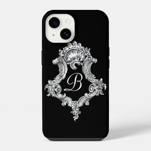 Personalisierte Monogramm-Initiale iPhone Hülle (Rückseite)