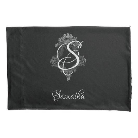 Personalisierte Monogramm-Initiale Kissenbezug (Vorderseite)