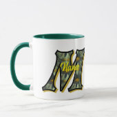 Personalisierte Monogramm-Initiale M Gänseblümchen Tasse (Links)