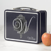 Personalisierte Monogramm-Initiale Metall Brotdose (Beispiel)