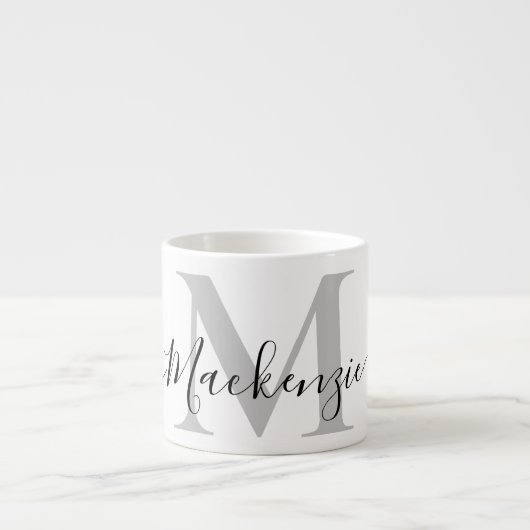 Personalisierte Monogramm-Initiale Name Espressotasse (Vorderseite)