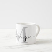 Personalisierte Monogramm-Initiale Name Espressotasse (Vorderseite Rechts)