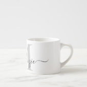 Personalisierte Monogramm-Initiale Name Espressotasse (Rechts)