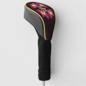 Personalisierte Monogramm-Initiale Name Lily Kunst Golf Headcover (angewinkelt)
