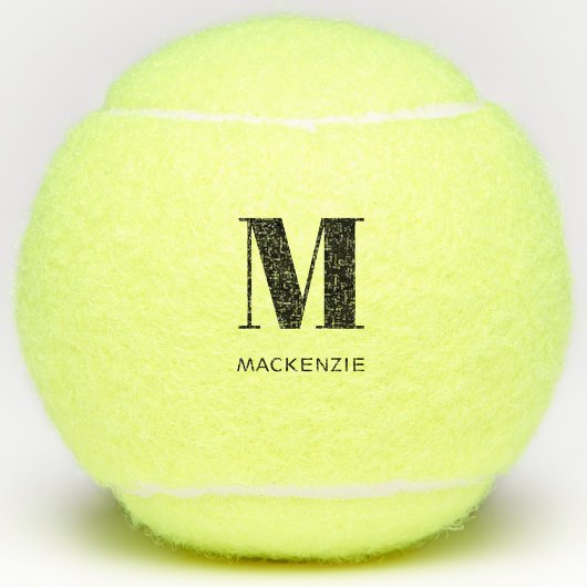 Personalisierte Monogramm-Initiale Name Tennisbälle
