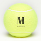 Personalisierte Monogramm-Initiale Name Tennisbälle (Rückseite)