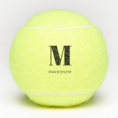 Personalisierte Monogramm-Initiale Name Tennisbälle (Vorderseite)