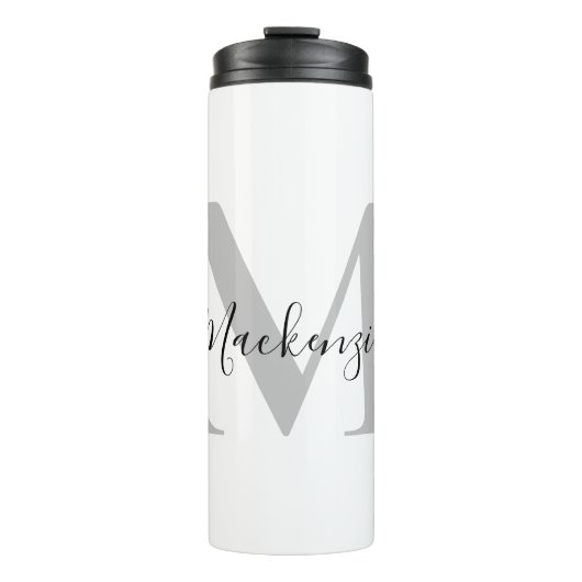 Personalisierte Monogramm-Initiale Name Thermosbecher (Vorderseite)