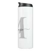 Personalisierte Monogramm-Initiale Name Thermosbecher (Nach rechts gedreht)