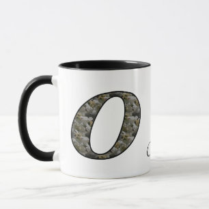 Personalisierte Monogramm-Initiale O Hortensienblü Tasse