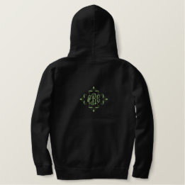 Personalisierte Monogramm-Initialen Bestickter Hoodie