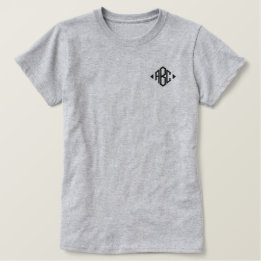Personalisierte Monogramm-Initialen Besticktes T-Shirt