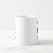 Personalisierte Monogramm-Initialen Botanische Bla Kaffeetasse (Mittel)
