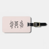 Personalisierte Monogramm-Initialen Botanischer Bl Gepäckanhänger (Vorderseite horizontal)