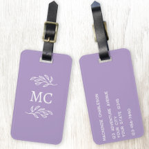 Personalisierte Monogramm-Initialen Botanisches Bl
