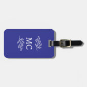 Personalisierte Monogramm-Initialen Botanisches Bl Gepäckanhänger (Vorderseite horizontal)