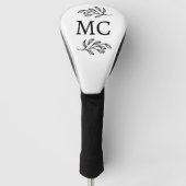 Personalisierte Monogramm-Initialen Botanisches Bl Golf Headcover (Vorderseite)