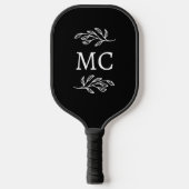 Personalisierte Monogramm-Initialen Botanisches Bl Pickleball Schläger (Vorderseite)
