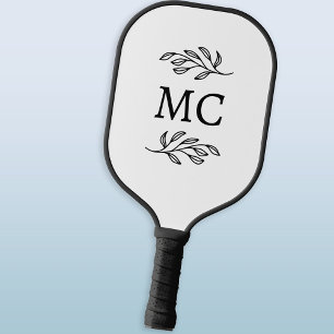 Personalisierte Monogramm-Initialen Botanisches Bl Pickleball Schläger