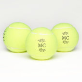 Personalisierte Monogramm-Initialen Botanisches Bl Tennisbälle (Multi)