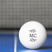 Personalisierte Monogramm-Initialen Botanisches Bl Tischtennisball (Netto)