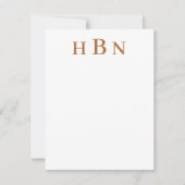 Personalisierte Monogramm-Initialen der Classic Br Mitteilungskarte (Vorderseite)