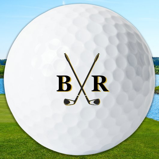 Personalisierte Monogramm-Initialen Eleganter Golf Golfball