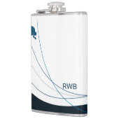 Personalisierte Monogramm-Initialen für die Skihüt Flachmann (Links)