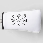 Personalisierte Monogramm-Initialen Golf Headcover (Vorderseite)