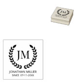 Personalisierte Monogramm-Initialen Gummistempel (Stempel)
