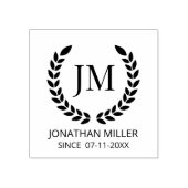 Personalisierte Monogramm-Initialen Gummistempel (Prägung)