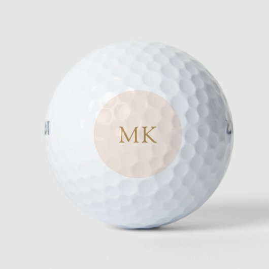 Personalisierte Monogramm-Initialen Modernes Blush Golfball (Vorderseite)