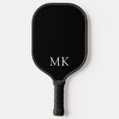 Personalisierte Monogramm-Initialen Modernes Schwa Pickleball Schläger (Rückseite)