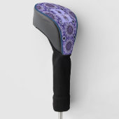 Personalisierte Monogramm-Initialen-Name Blumenkun Golf Headcover (angewinkelt)