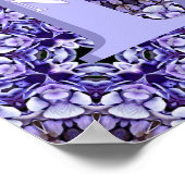 Personalisierte Monogramm-Initialen-Name Blumenkun Poster (Ecke)