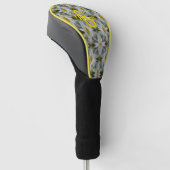 Personalisierte Monogramm-Initialen Name Gänseblüm Golf Headcover (angewinkelt)