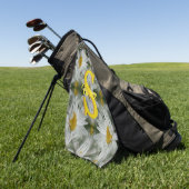 Personalisierte Monogramm-Initialen Name Gänseblüm Golfhandtuch (Gras)
