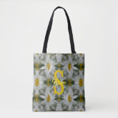 Personalisierte Monogramm-Initialen Name Gänseblüm Tasche (Vorderseite)