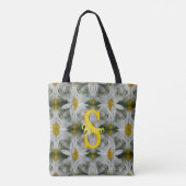 Personalisierte Monogramm-Initialen Name Gänseblüm Tasche (Rückseite)