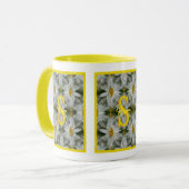 Personalisierte Monogramm-Initialen Name Gänseblüm Tasse (Vorderseite Links)