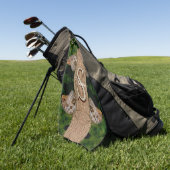 Personalisierte Monogramm-Initialen-Name Schmetter Golfhandtuch (Gras)
