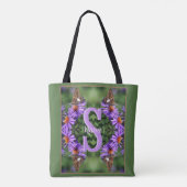 Personalisierte Monogramm-Initialen-Name Schmetter Tasche (Rückseite)