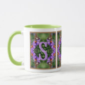 Personalisierte Monogramm-Initialen-Name Schmetter Tasse (Links)