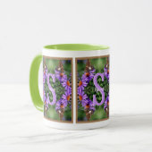 Personalisierte Monogramm-Initialen-Name Schmetter Tasse (Vorderseite Links)