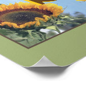 Personalisierte Monogramm-Initialen-Name Sonnenblu Poster (Ecke)