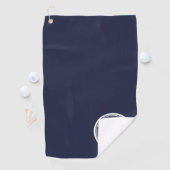 Personalisierte Monogramm-Initialen Navyblau Golfhandtuch (Insitu)