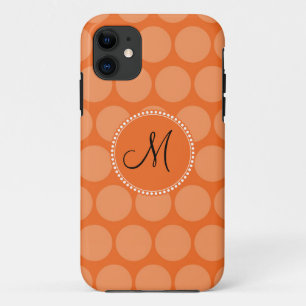 Personalisierte Monogramm-Initialen-orange Case-Mate iPhone Hülle