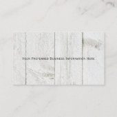 Personalisierte Monogramm-Initialen rustikal Visitenkarte (Rückseite)