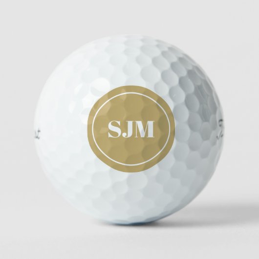 Personalisierte Monogramm-Initialen Titleist Golfball (Vorderseite)