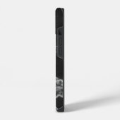 Personalisierte Monogramm Initialname Schwarze Gef iPhone Hülle (Linke Seite)